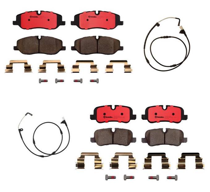 Land Rover Brakes Kit - Brembo Pads Front  and Rear (Ceramic) SOE000025 - Brembo 1555319KIT